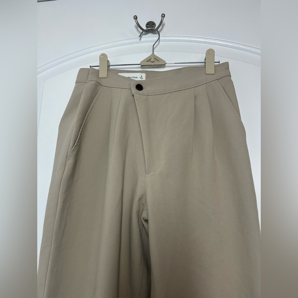 Abercrombie & Fitch Pleated Relaxed Trouser Pants Size S preppy chic preppy 90s - Picture 6 of 12